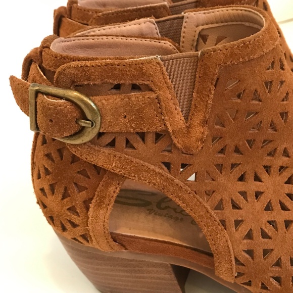 SBICCA Suede Ankle Boots Bohemian Chunky Block Heel Booties Women’s Size 7 - Picture 8 of 16